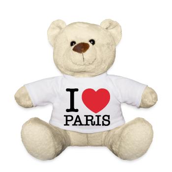 J’aime Paris | J’ai le cœur de Paris | Paris | France - Nounours - blanc - Devant