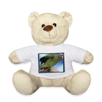 The Red-tailed Parrot - Teddy Bear - white - Front