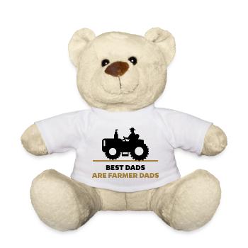 Agricultural Machinery Farmer Statement Tractor Farm - Teddy Bear - white - Front