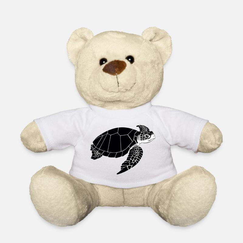 Tortue Noir & Blanc - Nounours - blanc