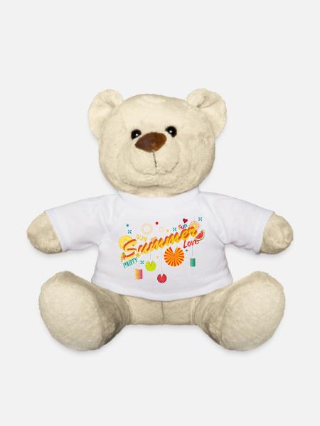 Sonne Sommer Spaß und Party im eigenen Garten - Teddy - Weiß