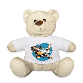 Avion volcan furieux - Nounours - blanc - Devant