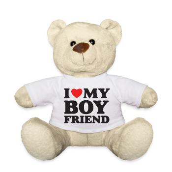 J’aime mon petit ami - Nounours - blanc - Devant