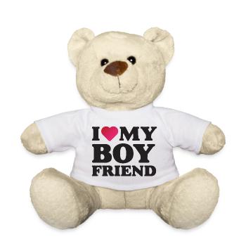 J’aime mon petit ami - Nounours - blanc - Devant