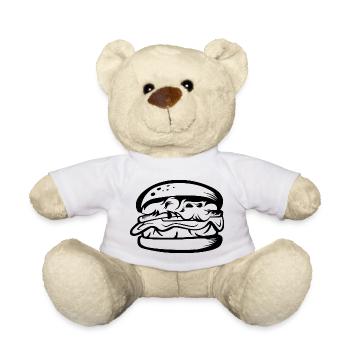 burger shop shop food food fast food icon - Teddy Bear - white - Front