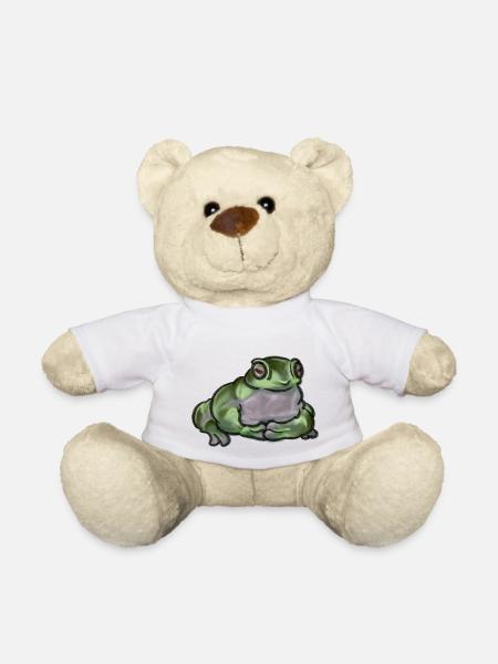 Cute Sitting Frog - Teddy - Weiß