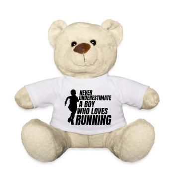 Laufender Junge - Teddy - Weiß - Vorne