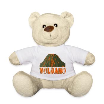 volcano with font - Teddy Bear - white - Front