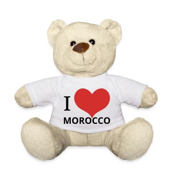 I LOVE MOROCCO - Nounours - blanc - Devant