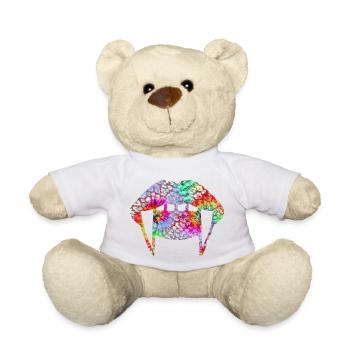 Groovy Vampirelips Colorful - Teddy Bear - white - Front