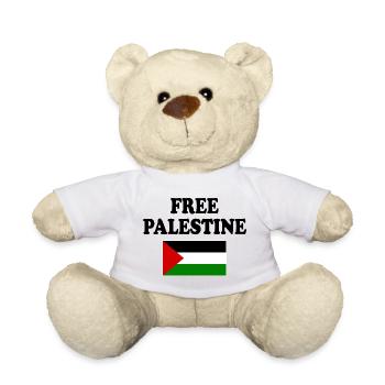Free palestine - Nounours - blanc - Devant