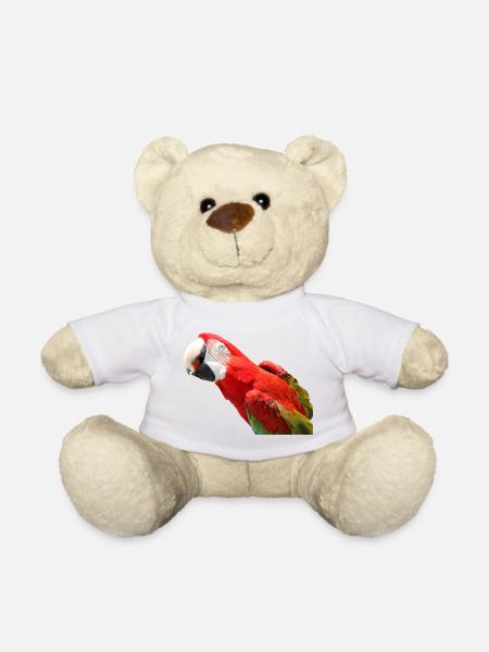 Papageien Vogel T-shirt Geschenk - Teddy - Weiß
