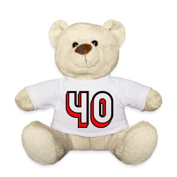 ANNIVERSARY. HAPPY BIRTHDAY. HAPPY BIRTHDAY. - Teddy Bear - white - Front