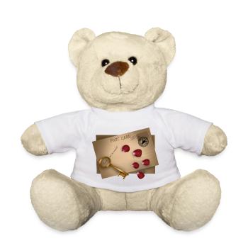Post Card: Secrets will be released - Teddy Bear - white - Front