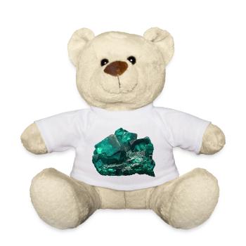 Cristal minéral de spath fluor vert fluorite - Nounours - blanc - Devant