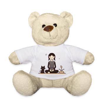 Entspannung mit Katze - Teddy - Weiß - Vorne