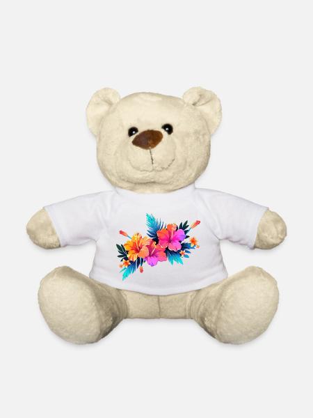 Hibiscus - Teddy Bear - white