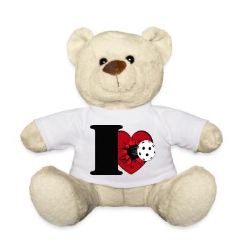 Floorball, Unihockey, J’adore le floorball - Nounours - blanc - Devant