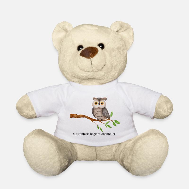 Eulen Motiv - Teddy - Weiß