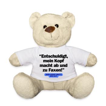 Sorry head makes faxing2 - Teddy Bear - white - Front