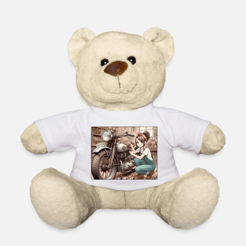 Manga Mechanik Mädchen - Teddy - Weiß