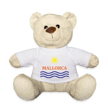 Soleil et vagues Motif Majorque - Nounours - blanc - Devant