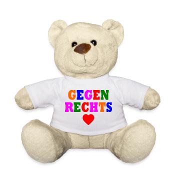 Gegen rechts - Teddy - Weiß - Vorne