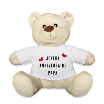 DAD. HAPPY BIRTHDAY. HAPPY BIRTHDAY - Teddy Bear - white - Front