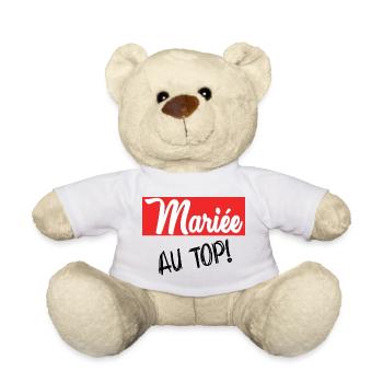 FUTURE MARIEE. EVJF. MARIEE. TEAM - Nounours - blanc - Devant