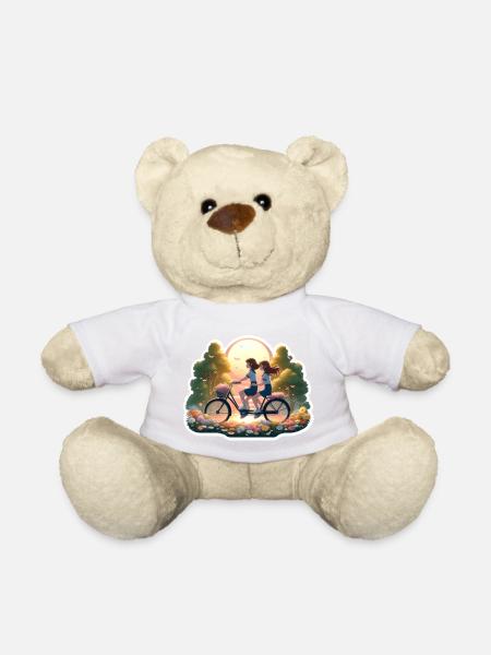 Excursion by tandem - Teddy Bear - white