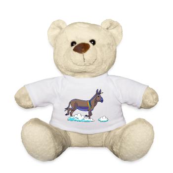 Regenbogen-Einhorn auf Wolken - Teddy - Weiß - Vorne