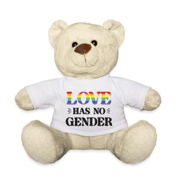 LGBT Pride Month - Love Has No Gender - Teddy Bear - white - Front