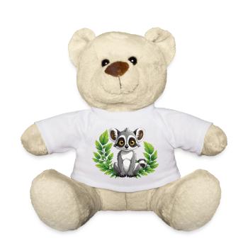 Lemur im Grünen - Teddy - Weiß - Vorne