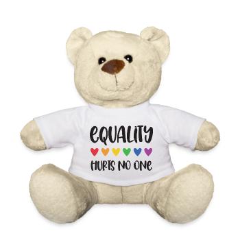 LGBT Pride Month - Equality Hurts No One - Teddy Bear - white - Front