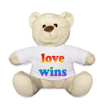 Love wins - Teddy Bear - white - Front