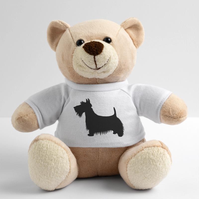 Eine Silhouettenillustration eines Scots Terrier Teddy