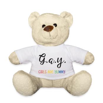 LGBT Pride Month - G.A.Y - Girls are yummy - Teddy Bear - white - Front