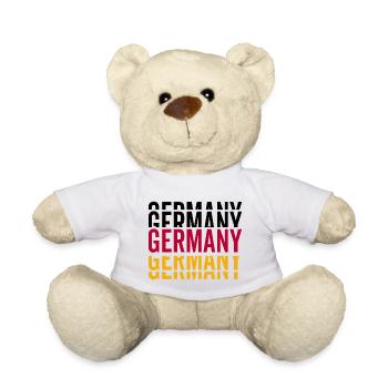 Germany Deutschland Schriftzug Nationalmannschaft - Teddy - Weiß - Vorne