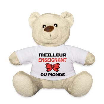 MEILLEUR ENSEIGNANT DU MONDE - Nounours - blanc - Devant