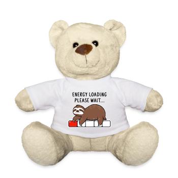 Faultier Energy Loading Please Wait - Teddy - Weiß - Vorne