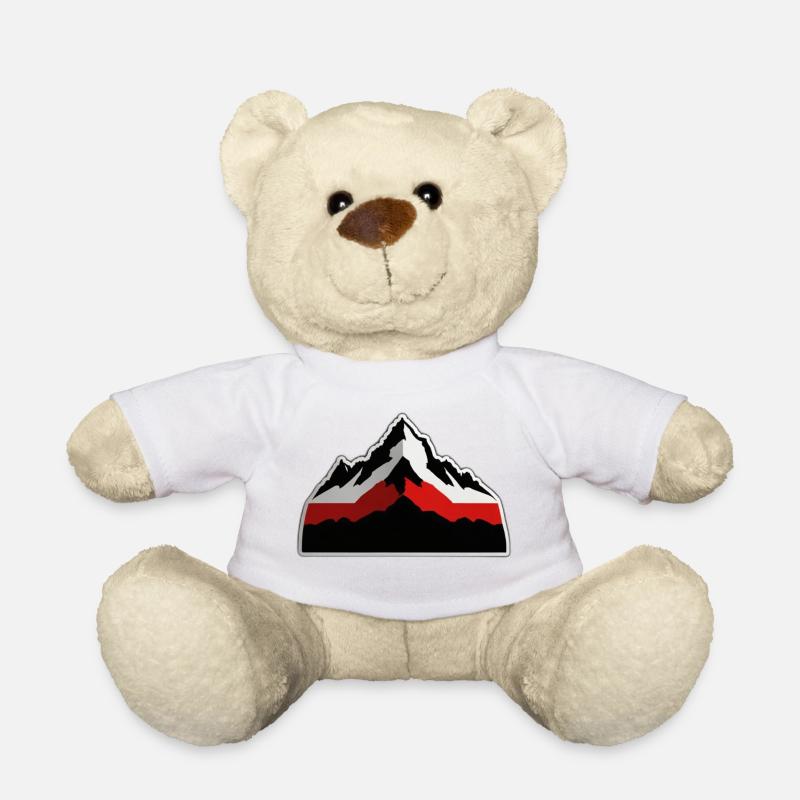 Swiss Mountains - Teddy Bear - white