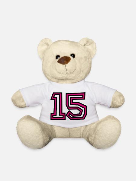 15. 15 YEARS. 15th ANNIVERSARY. 15 YEAR ANNIVERSARY. - Teddy Bear - white