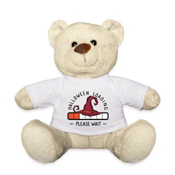 Hexenhut Spruch Halloween Loading Please Wait - Teddy Bear - white - Front