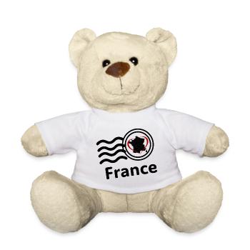 Timbre France - Nounours - blanc - Devant