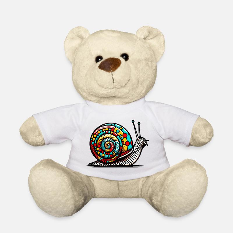 Snail - Teddy Bear - white