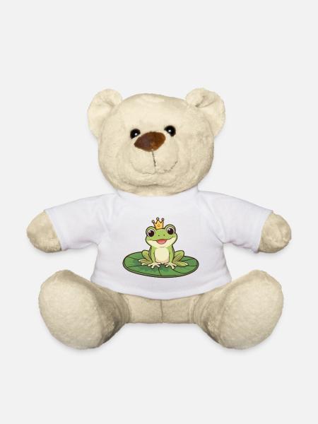 Froschkönig auf Seerose - Teddy - Weiß