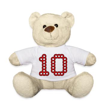 10. 10 JAHRE. 10-JÄHRIGES JUBILÄUM. 10-JÄHRIGES JUBILÄUM. - Teddy - Weiß - Vorne