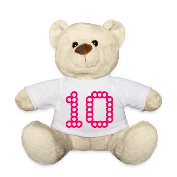 10. 10 JAHRE. 10-JÄHRIGES JUBILÄUM. 10-JÄHRIGES JUBILÄUM. - Teddy - Weiß - Vorne