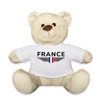 J’aime la France élégance style design Tenues - Nounours - blanc - Devant
