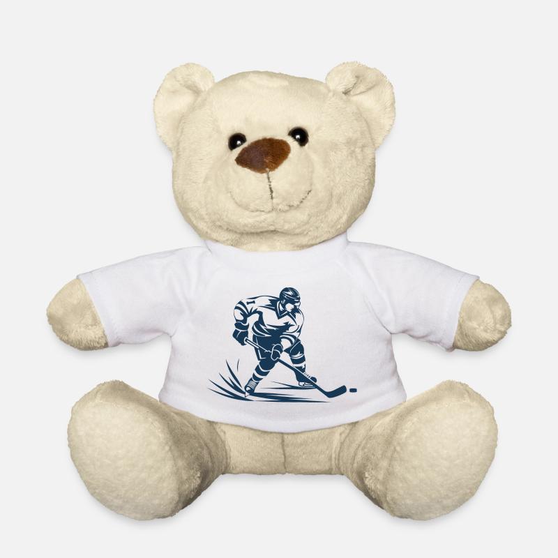 Eishockeyspieler - Teddy - Weiß